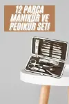 Tırnak Bakım Seti Tırnak Düzeltme Batık 12 Parça Çanta Tipi Manikür Pedikür-2