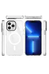 Apple iPhone 12 Pro Max Kılıf Beta Magneticsafe Silikon - Şeffaf-3