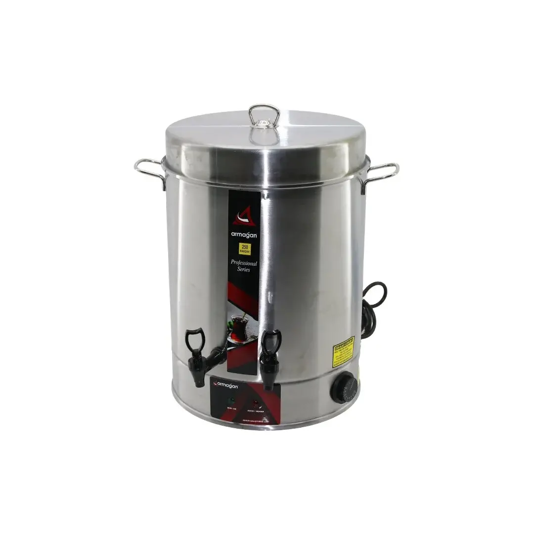 Armağan 250 Bardak Çay Otomatı Elektrikli Semaver Çay Makinesi Çift Musluk 2500W