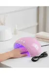 Ultraviyole Işıklı 15 Ledli 45W Oje Kurutucu Makine Pembe-1