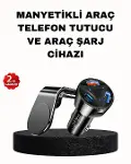 Manyetik Araç Telefon Tutucu ve Hızlı Şarj Adaptörü 2’li Set-1