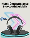 Bluetooth V5.0 Kablosuz Kulak Üstü Kulaklık | Katlanabilir, Mikro USB Girişli-1
