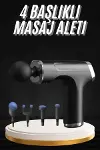 Şarjlı Masaj Tabancası 4 Başlıklı Mini Masaj Tabancası ve Masaj Aleti-2