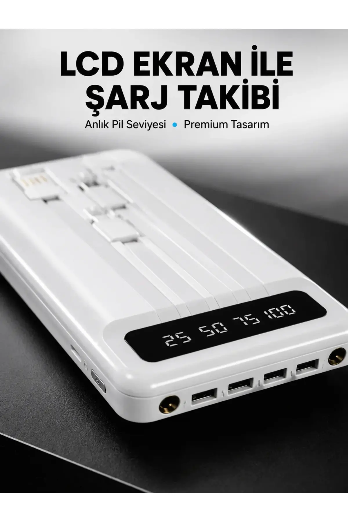 20.000mAh Taşınabilir Powerbank PD Teknolojili Çift USB Çıkışlı Yeni Nesil