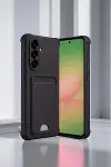 Samsung Galaxy A36 Kılıf Kelvin Kartvizitli Silikon - Siyah-2