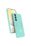Samsung Galaxy A35 5g Regal Magsafe Standlı Kapak - Su Yeşili-1