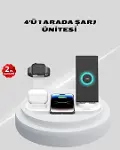 Kablosuz Şarj İstasyonu 4’ü 1 Arada iPhone Watch ve AirPods Uyumlu-1