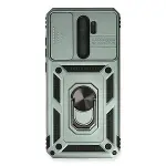 Xiao Red Note 8 Pro Kılıf Pars Lens Yüzüklü Silikon - Yeşil-1