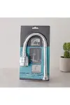 Metal Esnek Batarya Borusu (360° Yaylı, Anti-Twist, Krom Başlık)-1