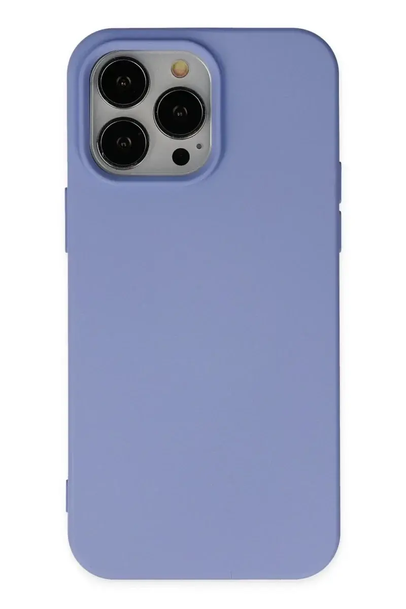 Apple iPhone 14 Pro Max Kılıf Nano içi Kadife Silikon - Lila
