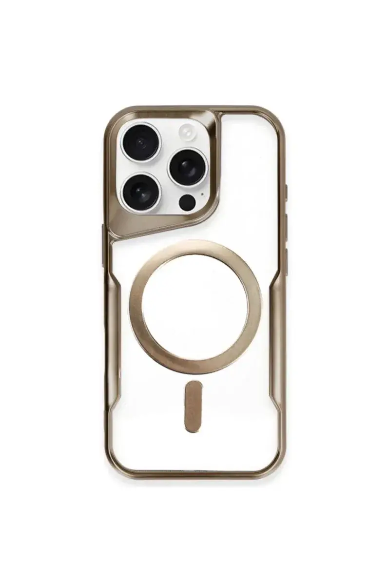 Apple iPhone 11 Pro Max Kılıf Boyi Magsafe Silikon Kapak - Kahverengi