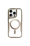 Apple iPhone 11 Pro Max Kılıf Boyi Magsafe Silikon Kapak - Kahverengi-1