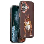 Venco Apple İphone 16 Perma Desenli Kapak - Kahverengi-1