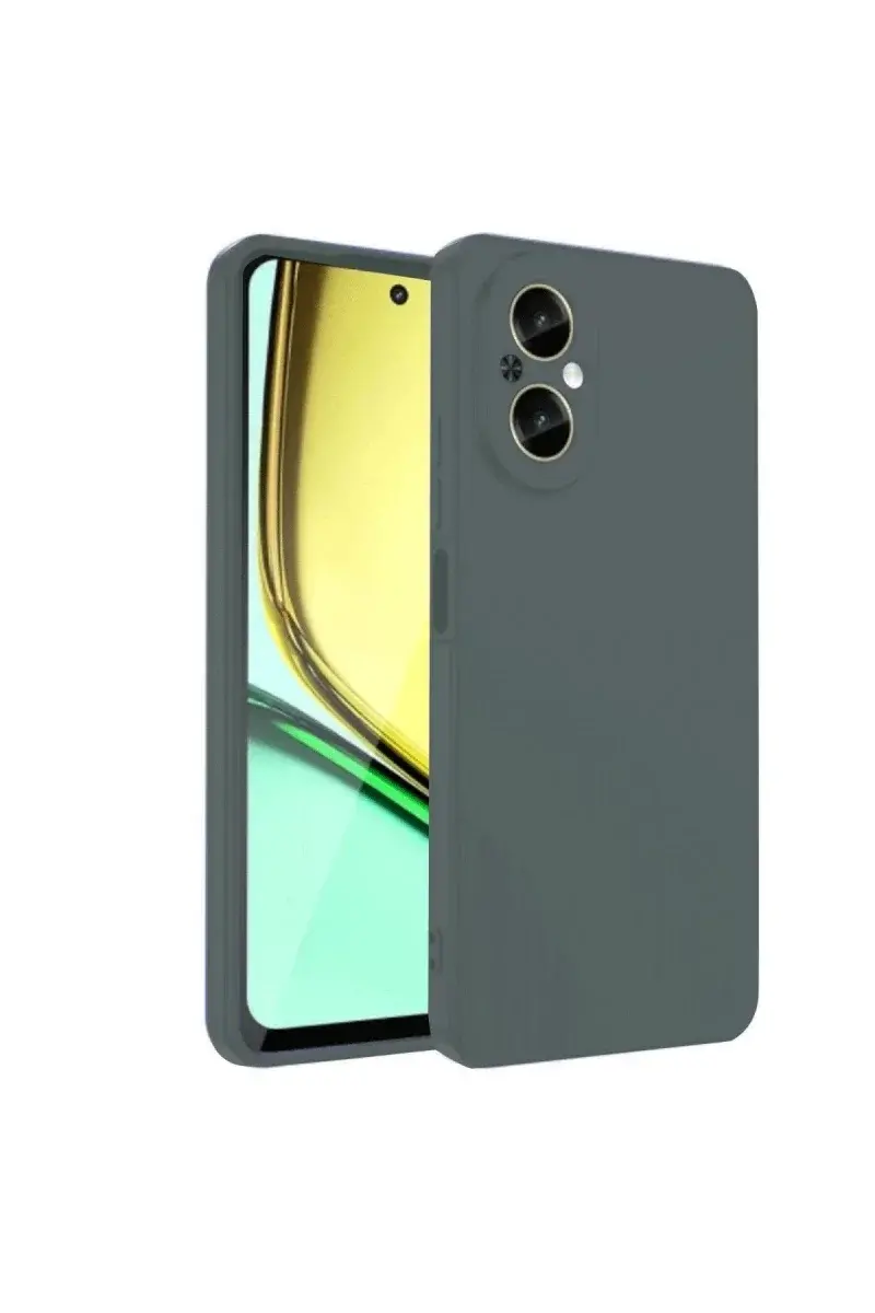 Realme 12 Lite Kılıf First Silikon - Koyu Yeşil