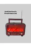 Taşınabilir Şömine Görünümlü Bluetooth Hoparlör – Solar Şarjlı, Alev Işıklı, 7W Ses-3