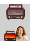 Taşınabilir Şömine Görünümlü Bluetooth Hoparlör – Solar Şarjlı, Alev Işıklı, 7W Ses-5