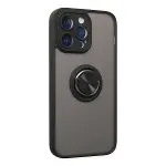 Apple İphone 14 Pro Max Kılıf Montreal Yüzüklü Silikon Kapak - Siyah-2