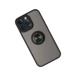 Apple İphone 14 Pro Max Kılıf Montreal Yüzüklü Silikon Kapak - Siyah-3