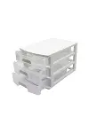 NO:3 Çekmece 3 Katlı 35X25.4X22.6CM Siyah Veya Beyaz Gönderilir-1