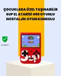 400 Oyunlu Taşınabilir Retro El Konsolu-1