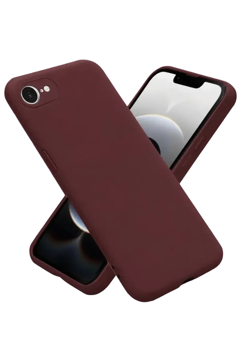 Apple iPhone 16E Kılıf First Silikon - Bordo