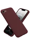 Apple iPhone 16E Kılıf First Silikon - Bordo-1