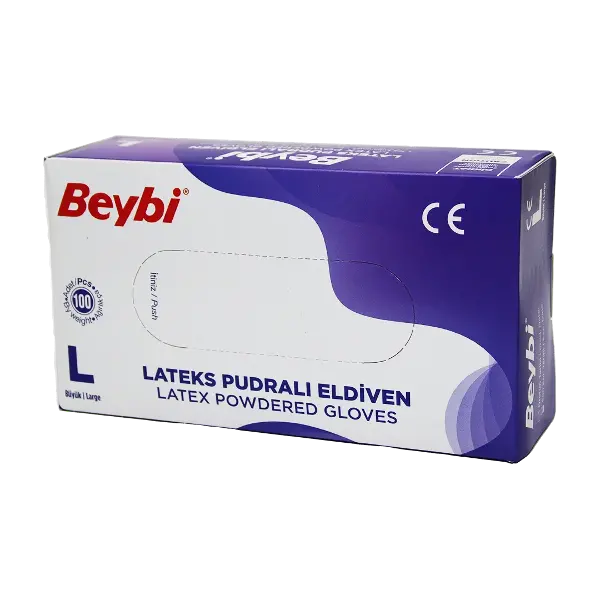 Beybi L Pudralı Muayene Eldiveni 100LÜ