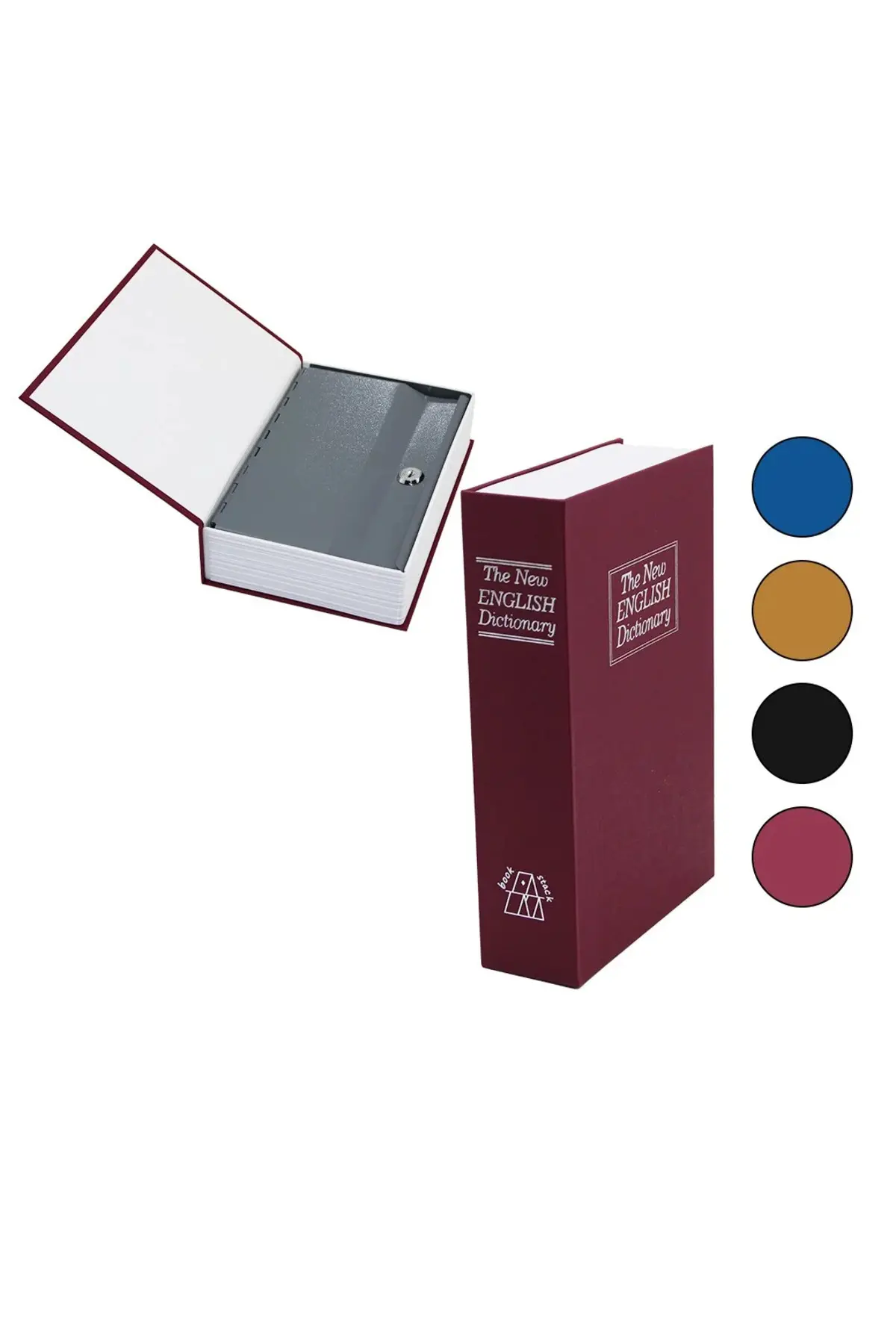 BÜYÜK=240X155X55MM Kitap Modeli Kilitli Kasa - Kumbara