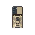 Samsung Galaxy S24 Kılıf Pars Lens Yüzüklü Silikon - Gold-1