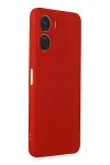 Vivo Y16 Kılıf First Silikon - Kırmızı-2