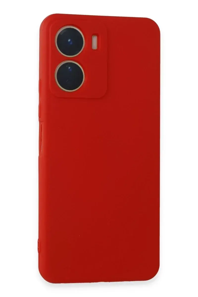 Vivo Y16 Kılıf First Silikon - Kırmızı