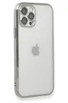 Apple iPhone 12 Pro Kılıf Razer Lensli Silikon - Gümüş-3