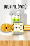 Kablosuz Bluetooth Karaoke Mikrofon USB ve AUX Girişli, Yüksek Ses Kalitesi-4