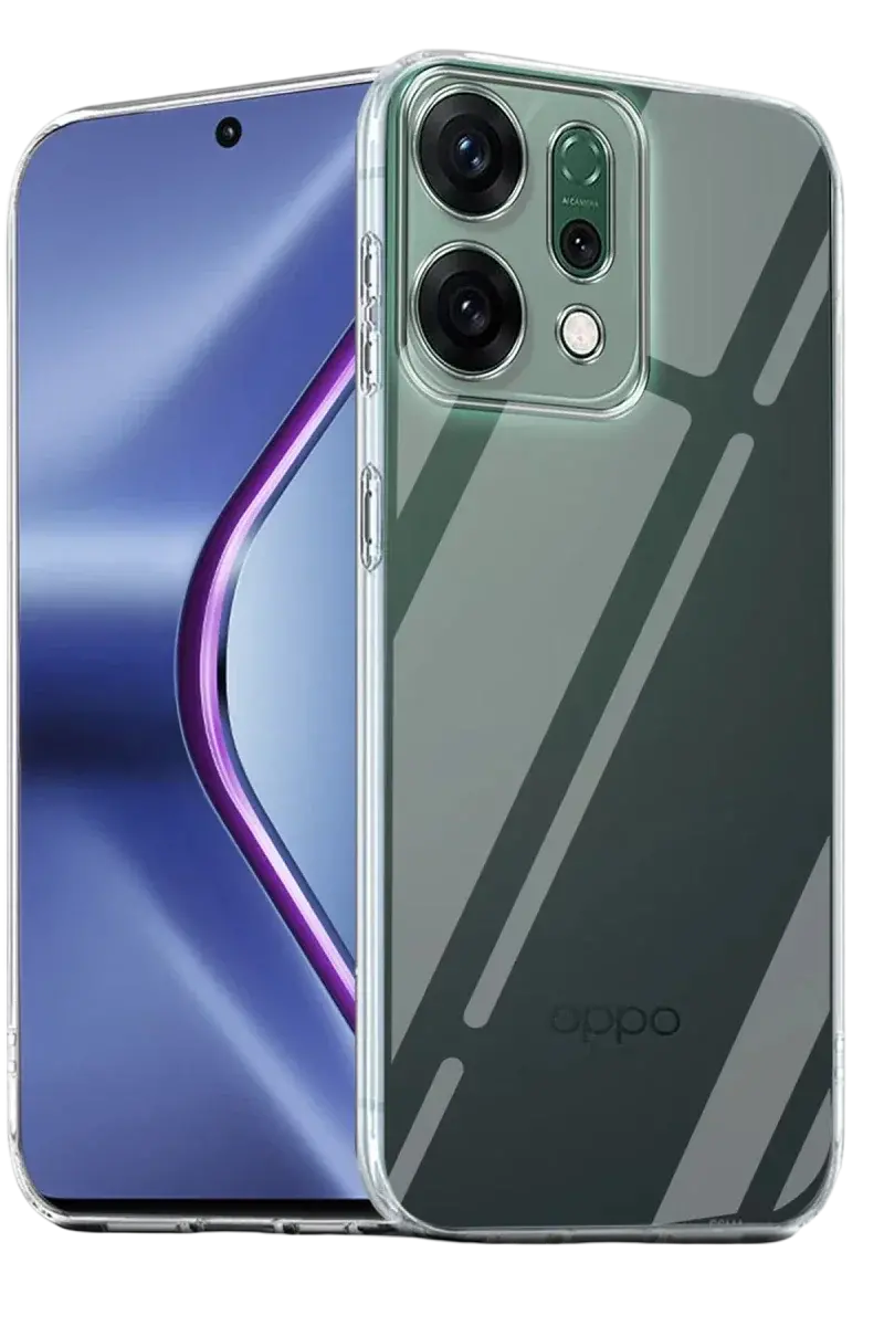 Oppo Reno 14 Kılıf Lüx Şeffaf Silikon - Şeffaf