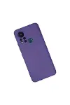 İnfinix Hot 11s Kılıf Nano içi Kadife Silikon - Mor-3