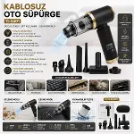 Handheld Vacuum Cleaner 2İN1=ÇEKME - Üfleme Oto - Araç - Ev El Tipi Süpürge Şarjlı Mini - Taşınabili-3
