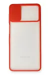 Samsung Galaxy M51 Kılıf Palm Buzlu Kamera Sürgülü Silikon - Kırmızı-2