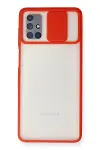 Samsung Galaxy M51 Kılıf Palm Buzlu Kamera Sürgülü Silikon - Kırmızı-1