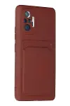 Xiao Red Note 10 Pro Kılıf Kelvin Kartvizitli Silikon - Bordo-2