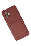 Xiao Red Note 10 Pro Kılıf Kelvin Kartvizitli Silikon - Bordo-3