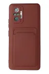 Xiao Red Note 10 Pro Kılıf Kelvin Kartvizitli Silikon - Bordo-1