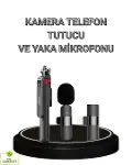 Vlog ve Canlı Yayın İçin Çift Yaka krofonu ve Tripodlu Selfie Çubuğu Seti-1