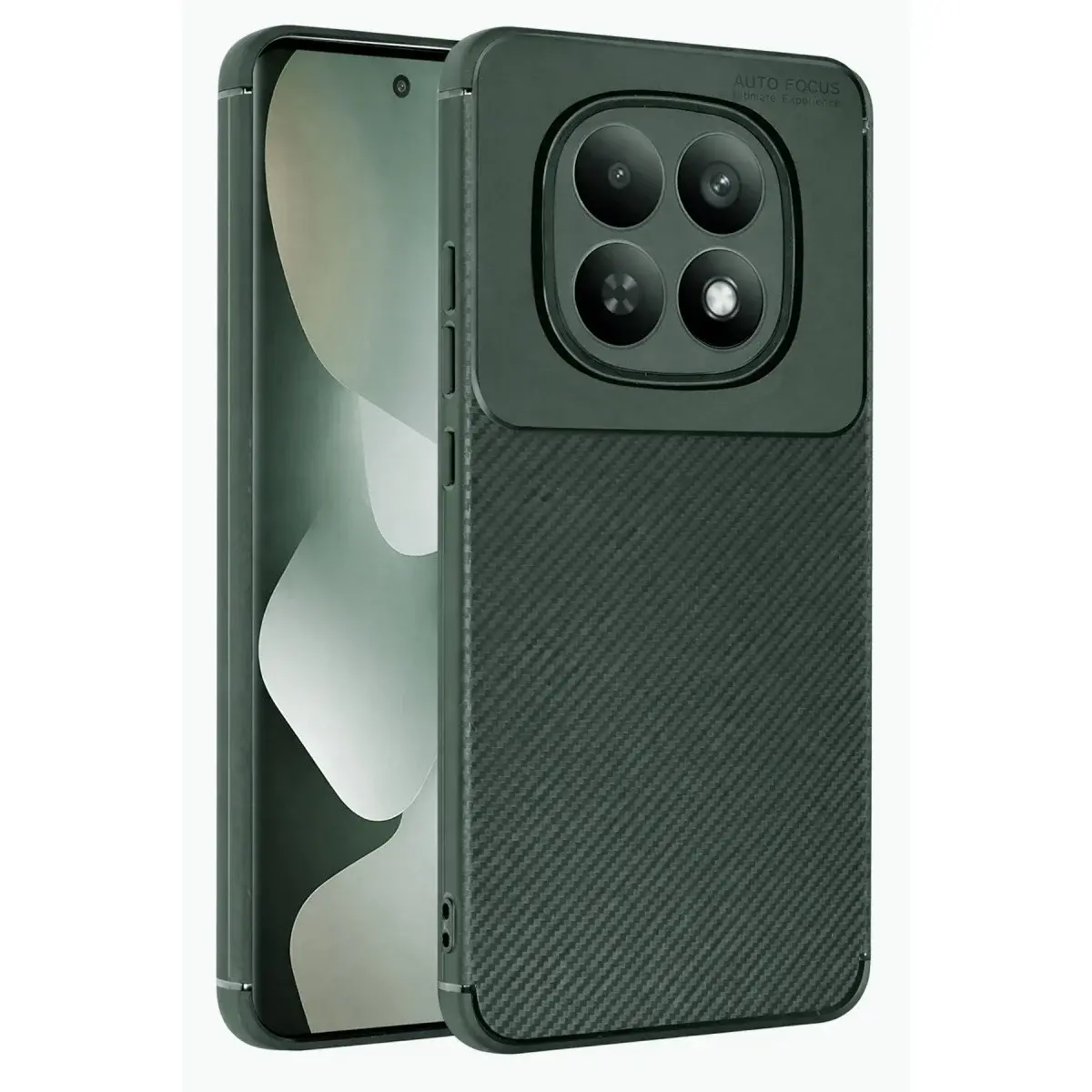 Xiao Red Note 15 4g Auto Focus Karbon Kapak - Koyu Yeşil
