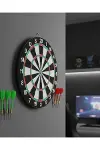 Kaliteli Ahşap Dart Tahtası 12 İnç 4 Dart Ok Seti-1