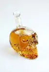Crystal Head Kuru Kafa Cam Şişe Viski Likör Hediyelik Sürahi (550 ML)-1