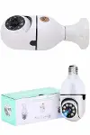 Güvenlik Kamerası Wi-Fi Özellikli 360 Derece Full Hd 1080p Ampül Kamera-4