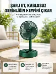 Katlanabilir Şarjlı Mini Fan 3 Kademeli Hız Ayarlı Taşınabilir-1