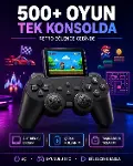 Çocuklar ve Yetişkinler İçin Uygun 500 Oyunlu Taşınabilir Mini Retro El Konsolu-1