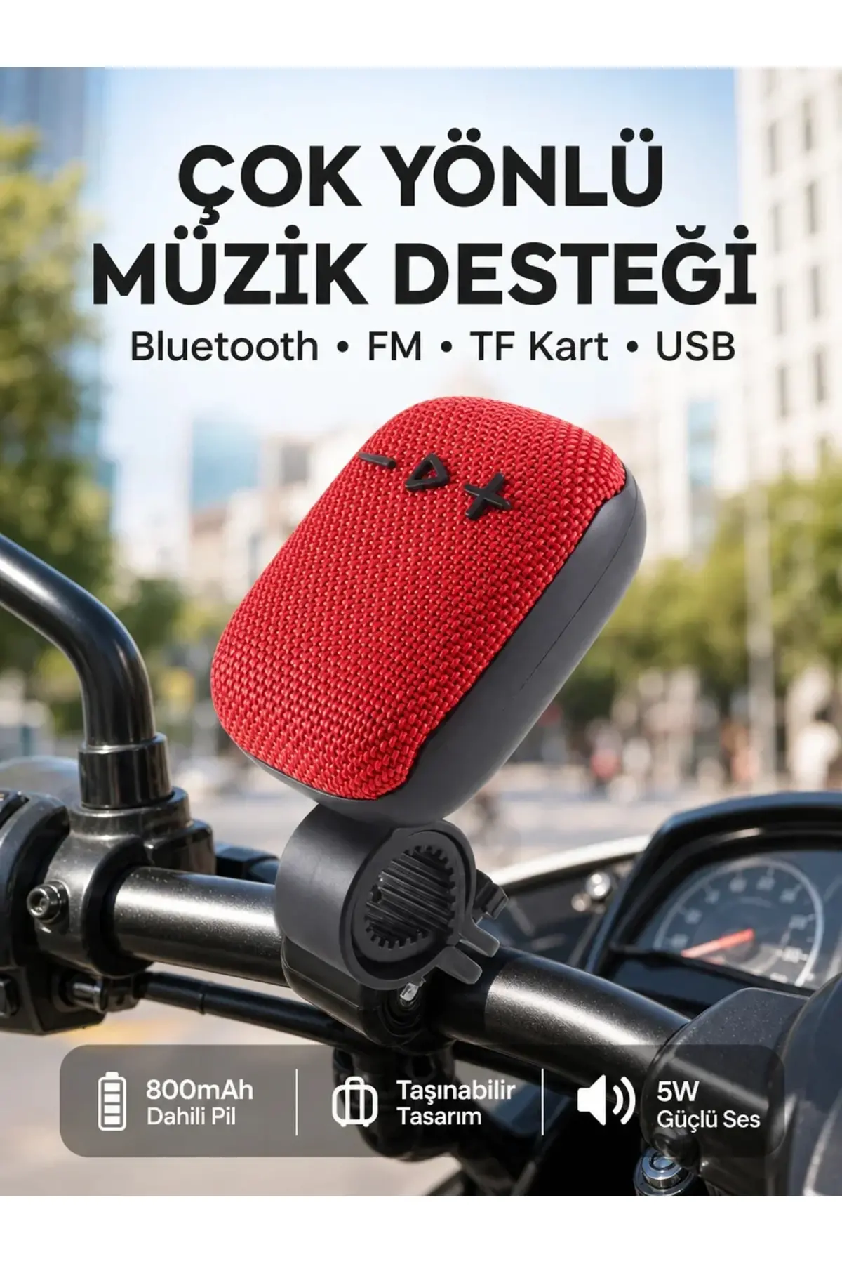 Taşınabilir Bluetooth Hoparlör 800mAh Uzun Pil Ömrü
