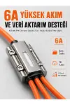 120W Hızlı Şarj Destekli 3'ü 1 Arada Çok Amaçlı Şarj ve Veri Aktarım Kablosu-1